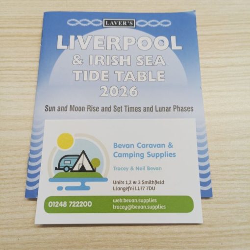 2026 LAVER'S LIVERPOOL & IRISH SEA TIDE TABLE 2026.FREE POSTAGE