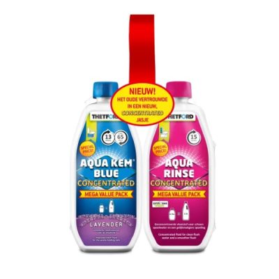 Thetford duo pack, aqua kem blue / aqua rinse pink
