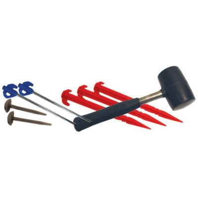 Streetwize 33 piece pegs & mallet kit, peg box with peg cleaner