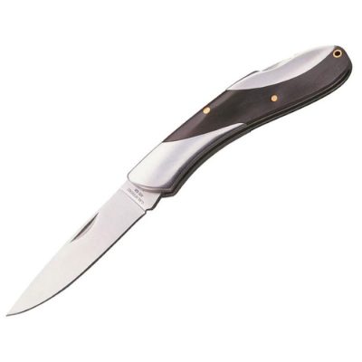WHITBY LK940 Stainless Steel & Dark Wood Lock Knife (3")