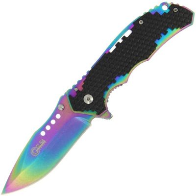 RAINBOW HONEYCOMB GOLAN LOCK KNIFE GOL-535RB